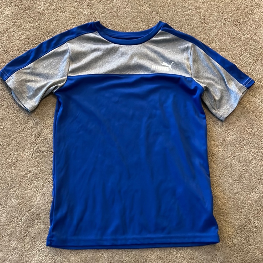 3/20! Puma Boys Royal Blue and Gray Active T-Shirt
